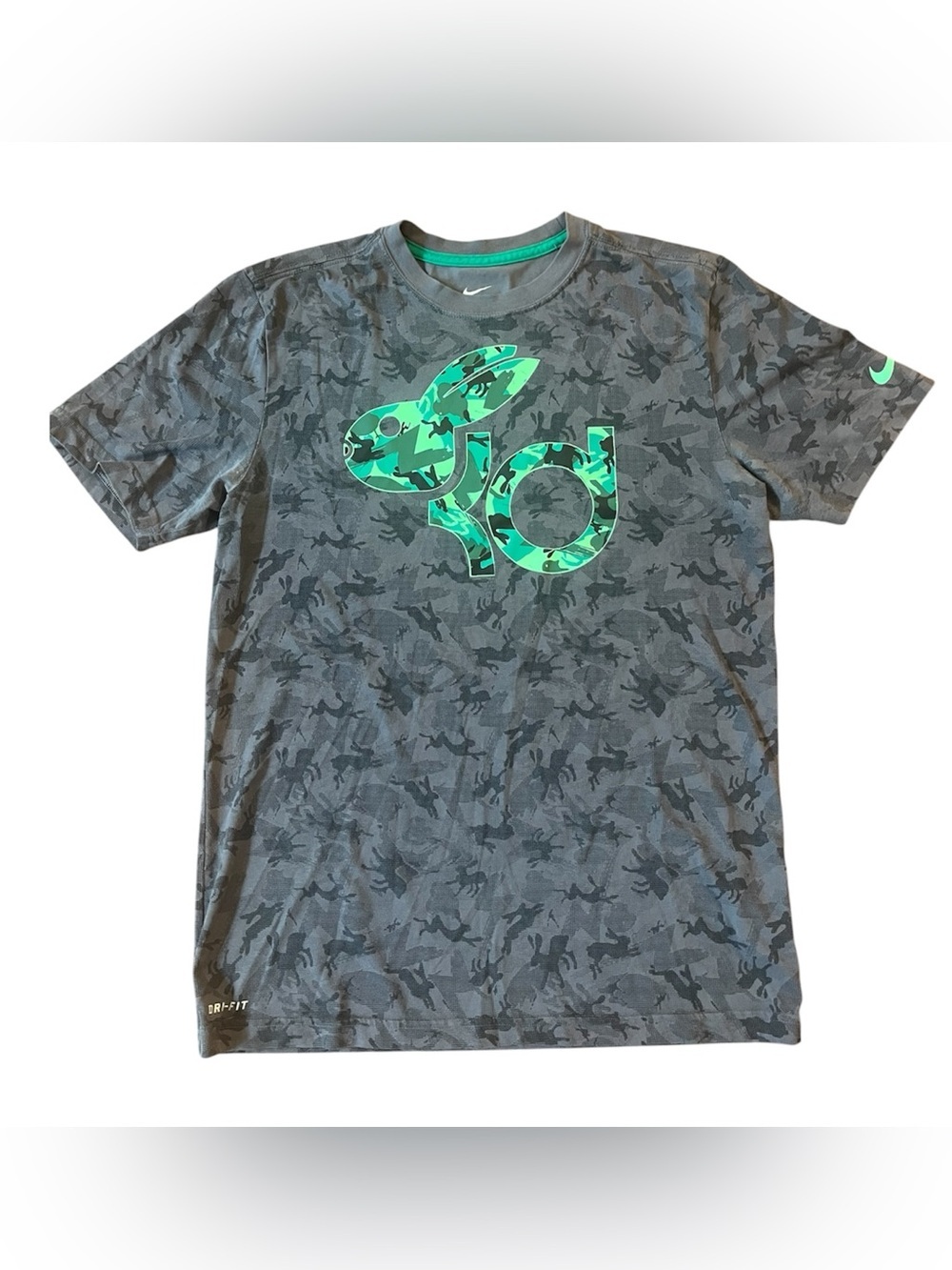 Nike 2014 Kevin Durant Bunny Graphic Camo Dri-fit Shirt size XL